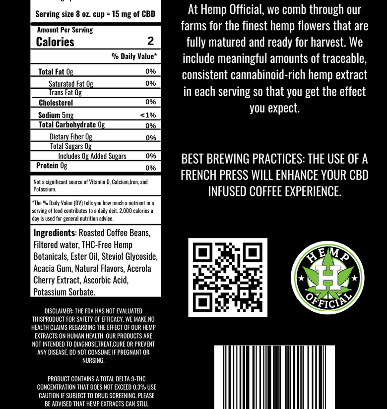Cativa Balance CBD Infused Tea, Infused Iced Coffee, 2020-05-28